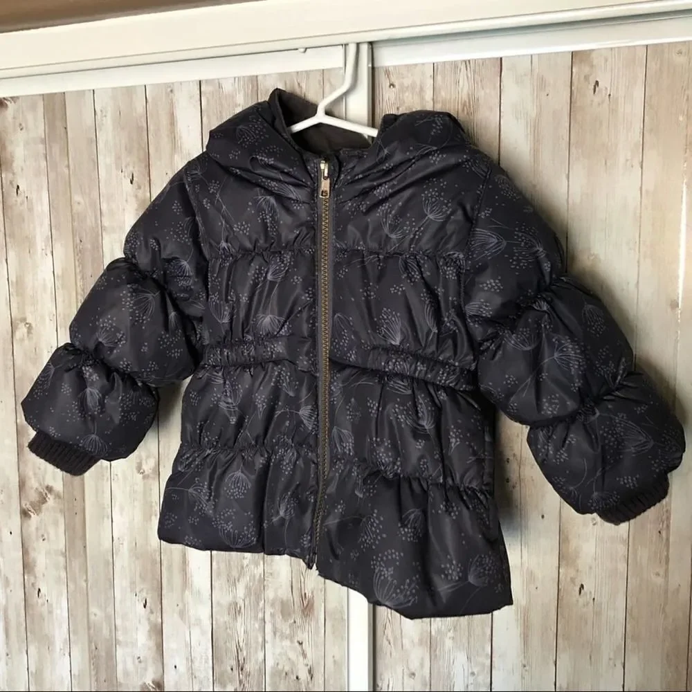 Old Navy Toddler Floral Puffer Coat 18-24 Months